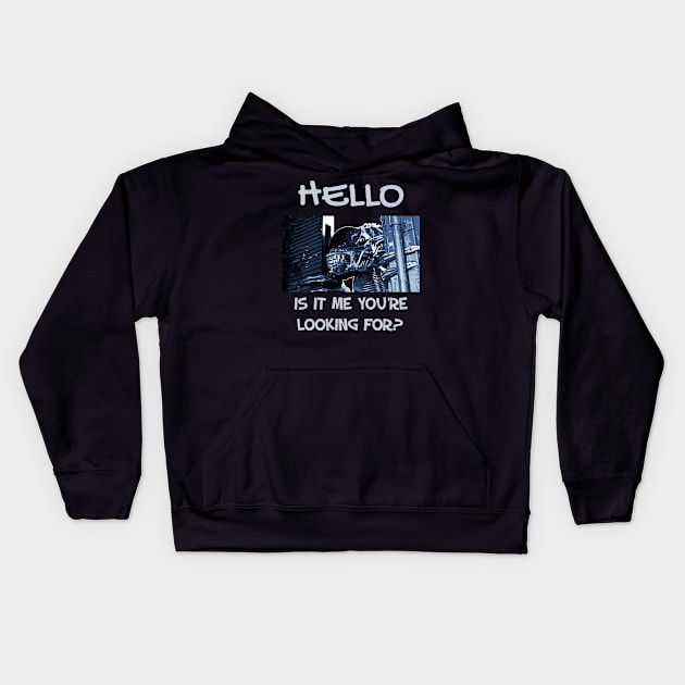 Xenomorph funny print: Hello is it me you're looking for? Kids Hoodie by SPACE ART & NATURE SHIRTS 